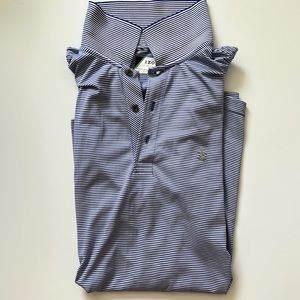 Men’s Izod golf polo blue striped size large
